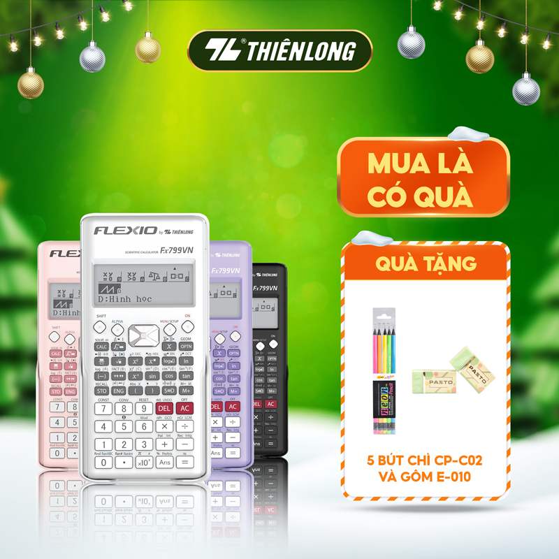 Máy tính khoa học Thiên Long Flexio Fx799VN Máy tính đạt chuẩn mang vào phòng thi KM