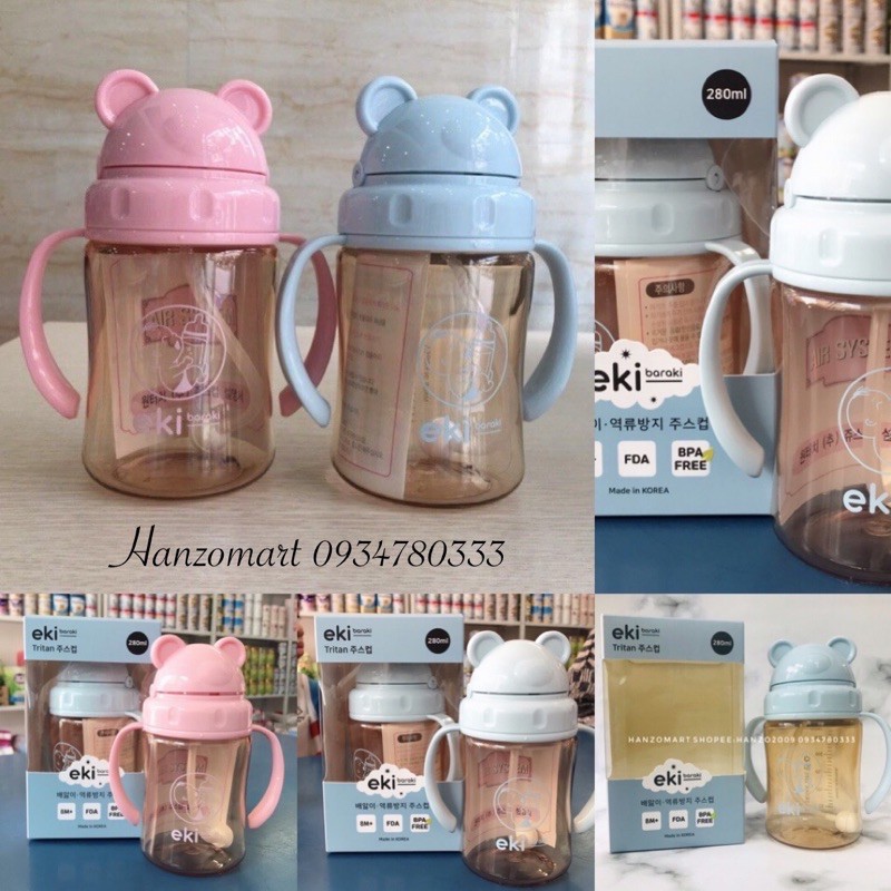 Bình uống nước/cốc tập hút eki hàn quốc 280ml