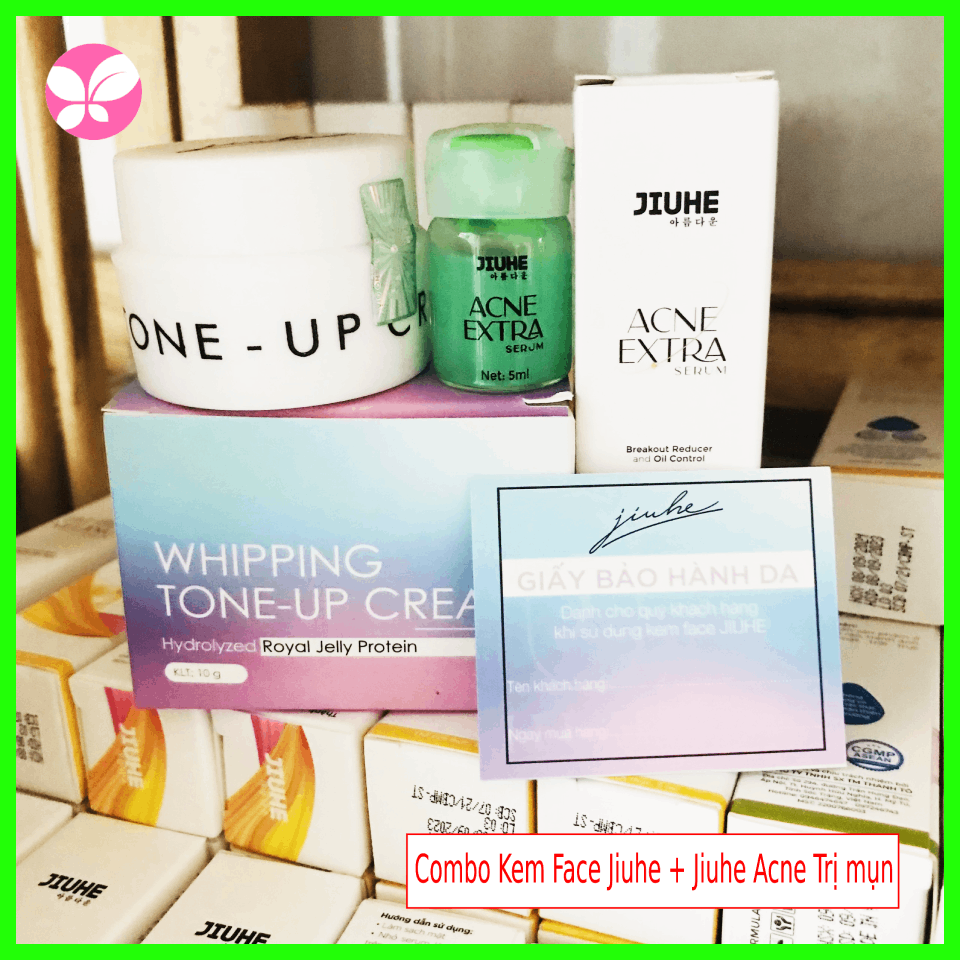 Combo Kem face Jiuhe + Serum Jiuhe Acne ngừa mụn