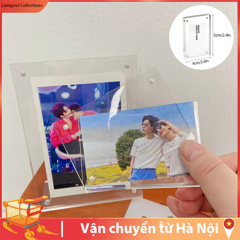 Khung ảnh Acrylic Hiển thị khung ảnh Khung ảnh ID Khung ảnh Kpop(4*6cm(3+3mm thick))