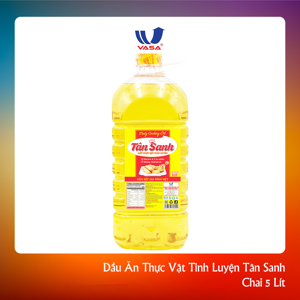 Dầu thực vật tinh luyện Tân Sanh 5L