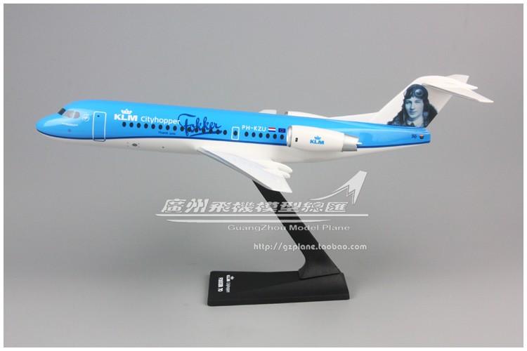 Mô hình máy bay fokker 70 royal dutch airlines klm tỉ lệ 1:100