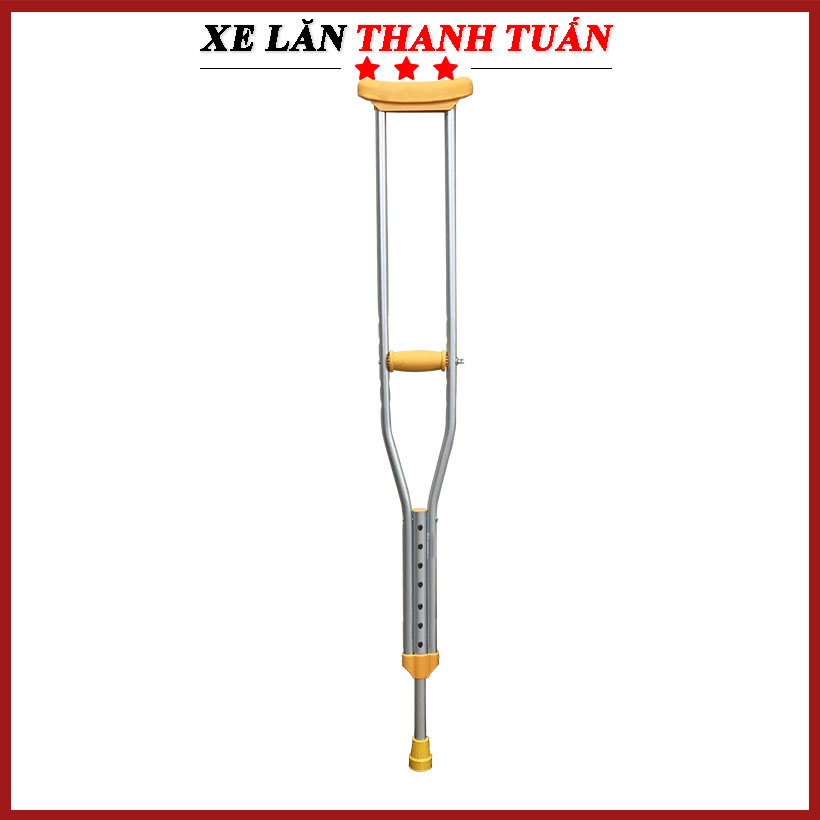 Nạng nách hợp kim nhôm cao cấp LUCASS C25 - Nạng tập đi cho người khuyết tật, người bị tai nạn phục hồi chức năng