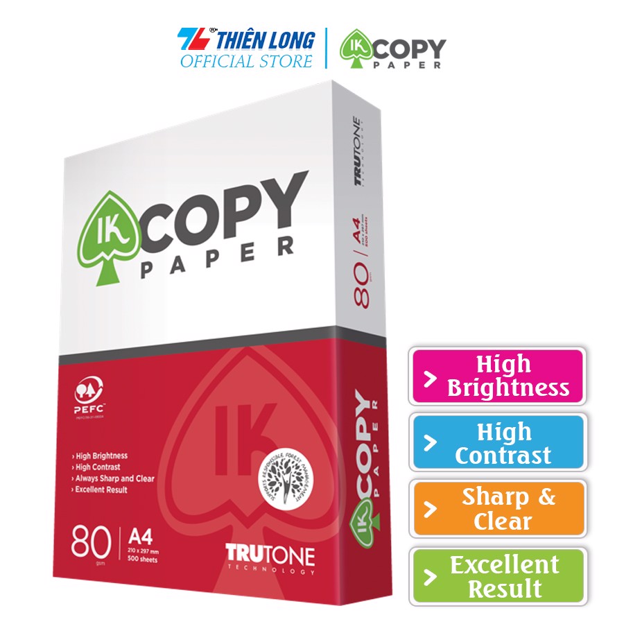 Ream giấy a4 80 gsm ik copy - hàng nhập khẩu indonesia