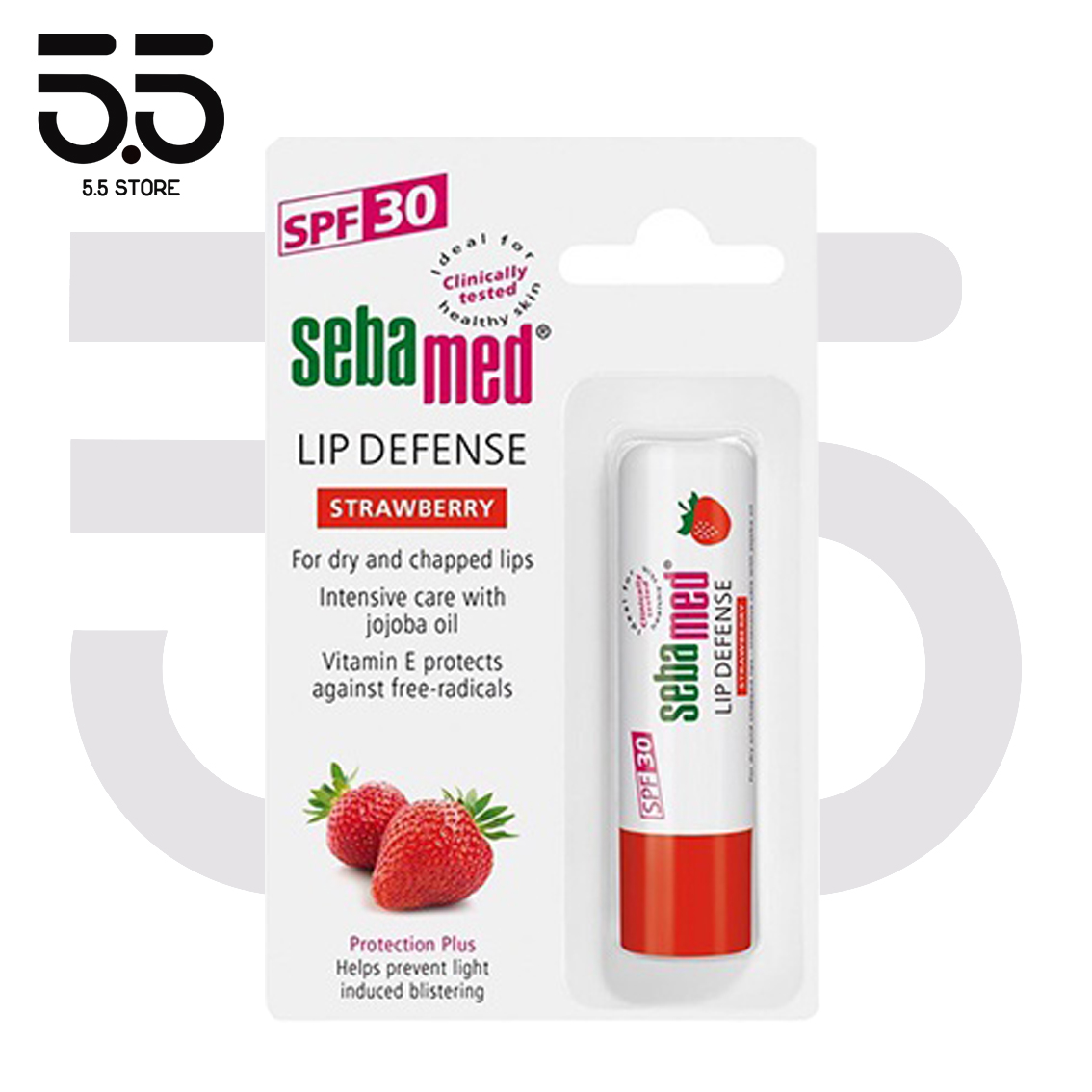 Son dưỡng bảo vệ môi Sebamed Sensitive Skin Lip Defense Strawberry 4.8g