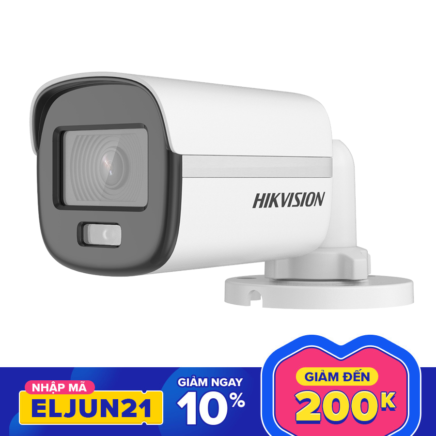 [Camera có màu] Camera HDTVI ColorVu 2.0MP thân trụ HIKVISION DS-2CE10DF0T-F