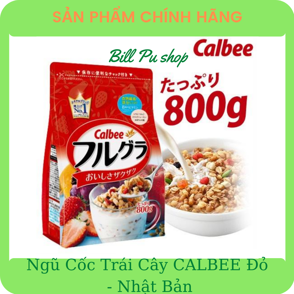 Ngũ Cốc Trái Cây Calbee Đỏ 800G - Nhật Bản