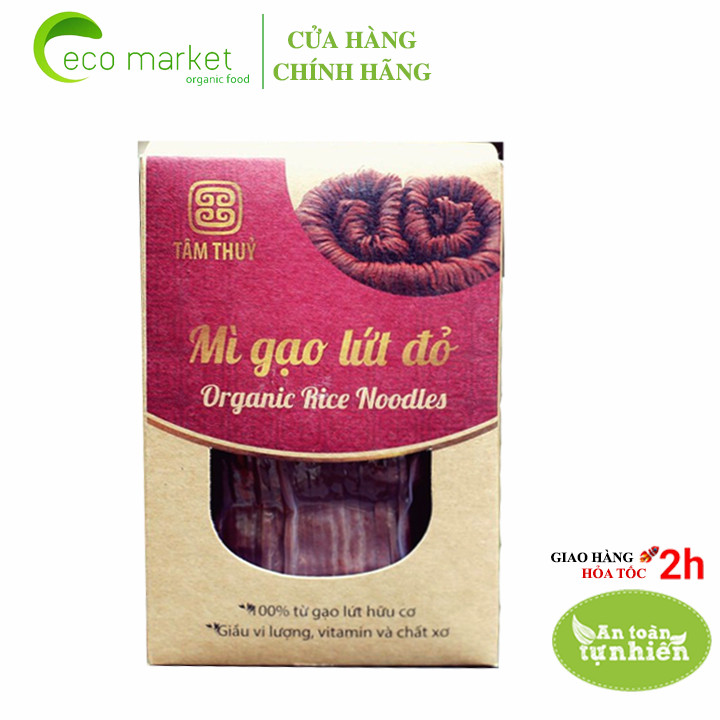 Mì gạo lứt đỏ hữu cơ Tâm Thuỷ 400g
