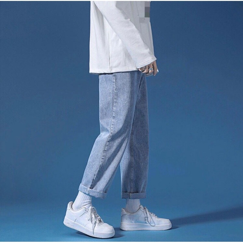 Quần Jean Baggy nam nữ ống xuông, rộng nam nữ COOMAN Quần bò nam mặc đi chơi, đi học thoải mái, năng động, quần jeans ống xuông mã JEAN1