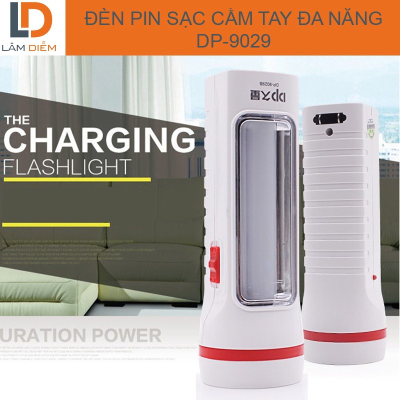 Đèn pin led sạc cầm tay 2 chế độ sáng dp 9029d