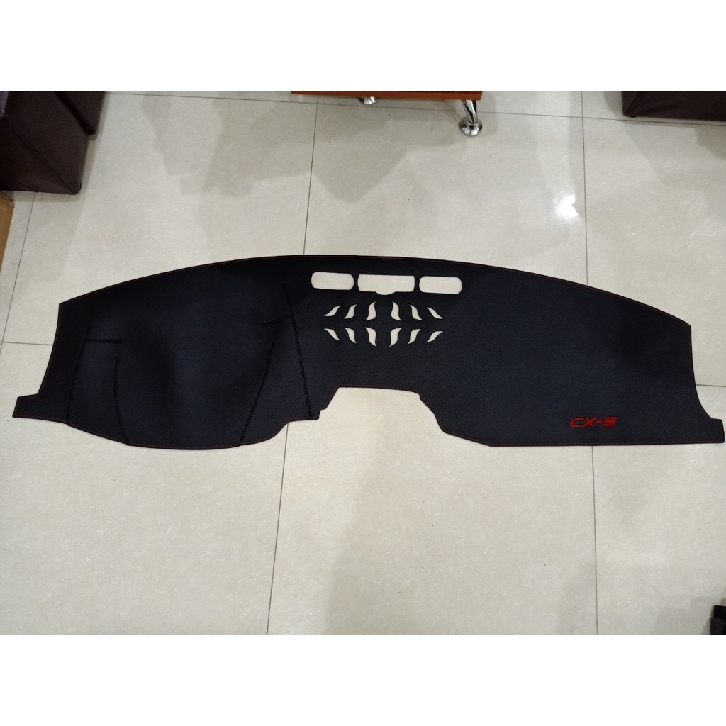 Thảm taplo da mazda cx8 chất liệu da vân carbon cao cấp, chống nắng taplo hiệu quả, bh 6 tháng