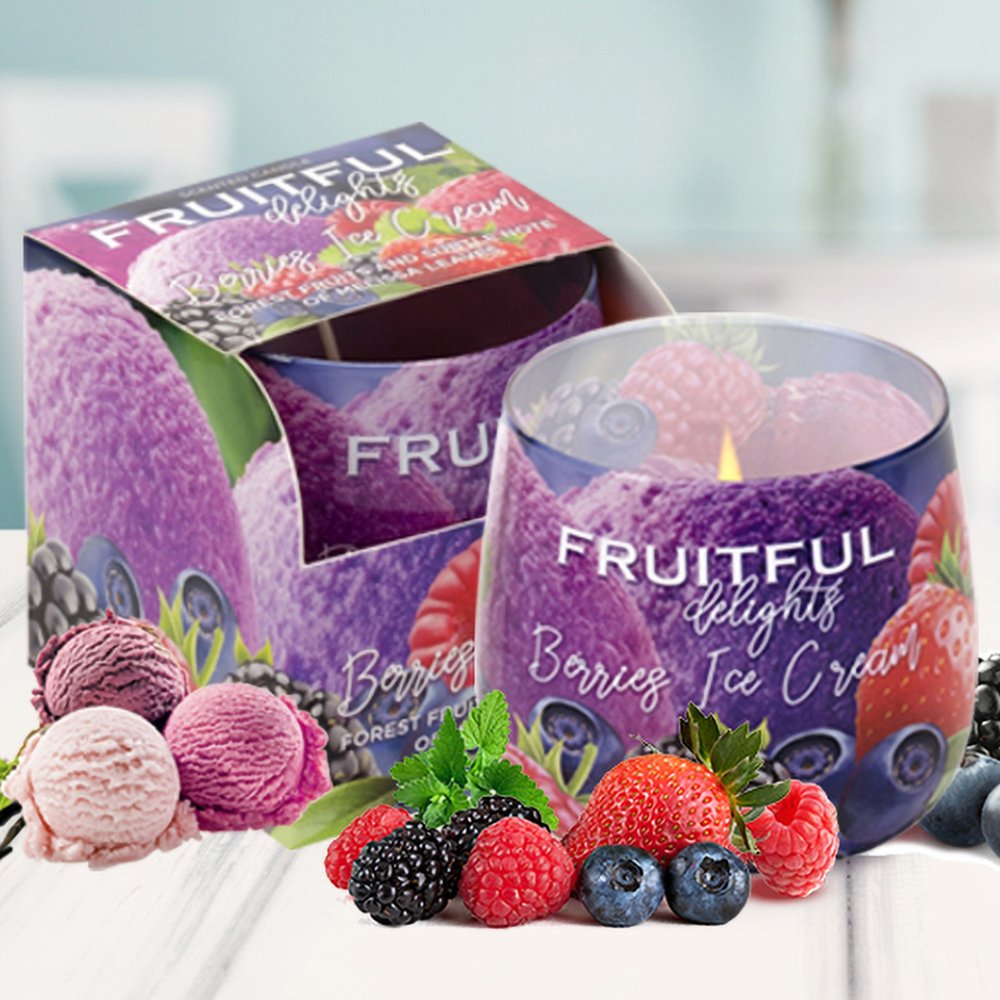 Ly nến thơm tinh dầu Bartek Fruitful 100g QT04967 - hương trái cây