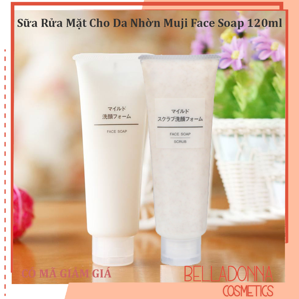 Sữa rửa mặt dưỡng ẩm, làm sạch sâu lỗ chân lông muji face soap 120ml