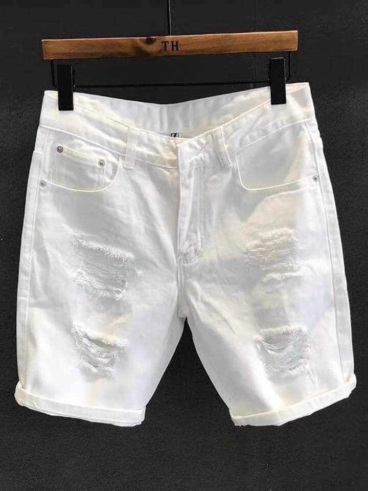 [HCM]Quần short jean nam cao cấp - quần jean lửng nam họa tiết - quần ngố jean rách co giãn chất đẹp xuất sắc thời trang cheryshop94 cr010