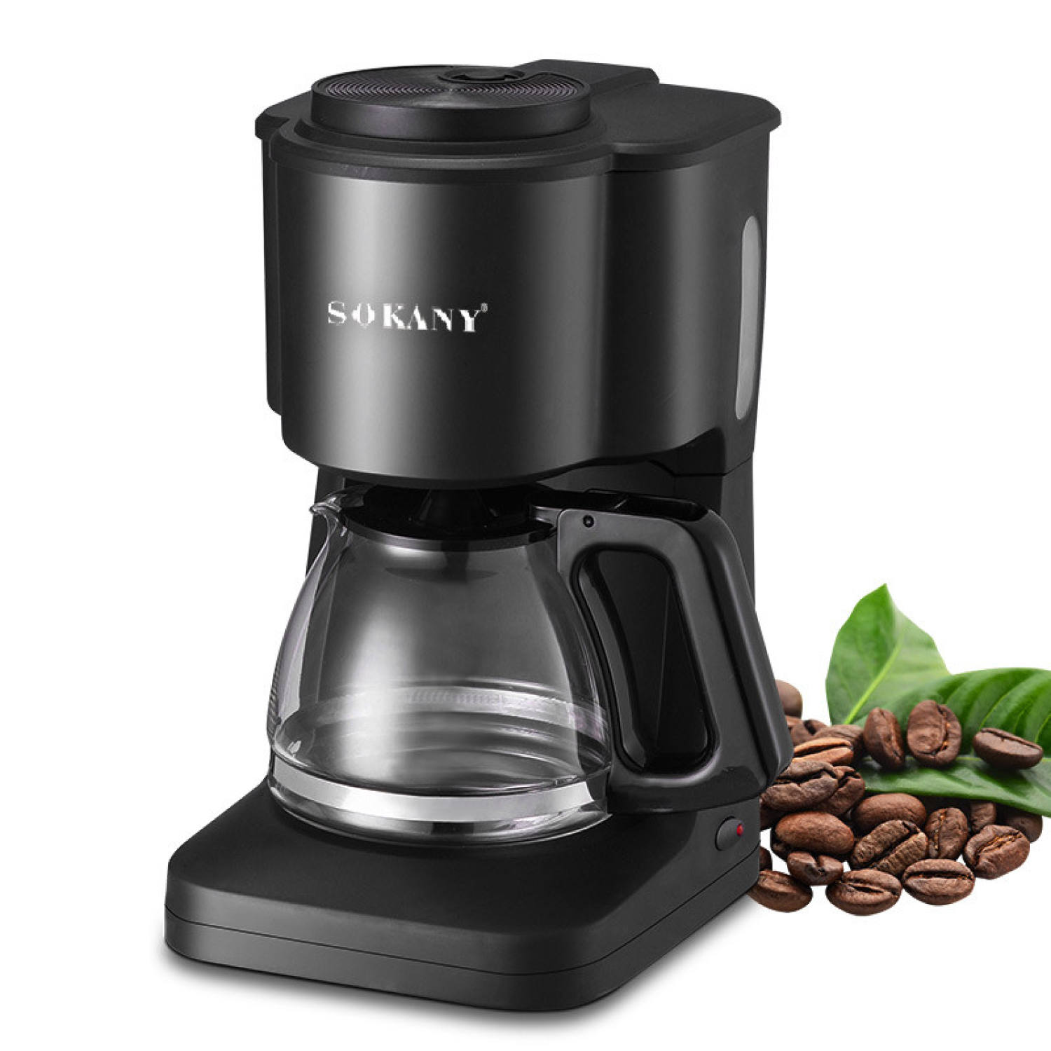 ‎Máy Pha Cà Phê Delonghi, ‎Máy Pha Cà Phê Espressmáy, Pha Cà Phê Mini Gia Đình - Máy Pha Coffee Văn Phòng Siêu Tốc, Máy Pha Cafe SOKANY SK-124 Công Suất 800W, Dung Tích 600ml, Van Chống Nhỏ Giọt, Cho Bạn Ly Cafe Ngon Nhanh Chóng