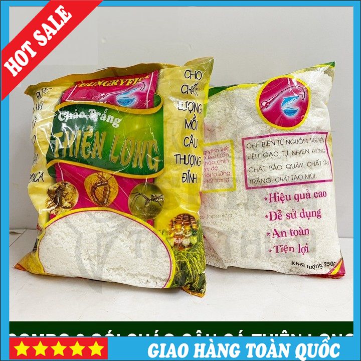 Combo 2 gói cháo câu cá Thiên Long, Mồi câu cá - Cháo trắng câu cá