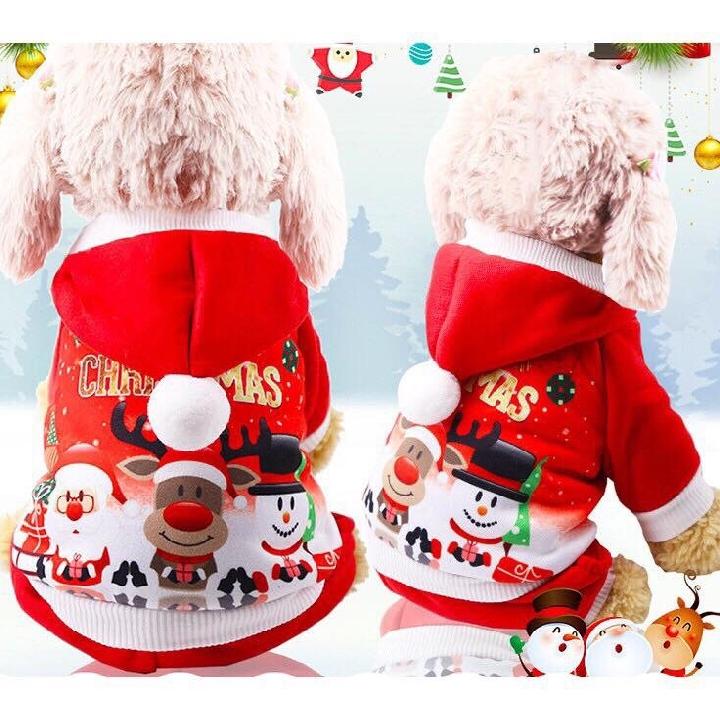 Áo noel cho chó mèo size s