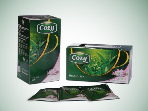 Trà xanh hương Sen Cozy túi lọc hộp 50g