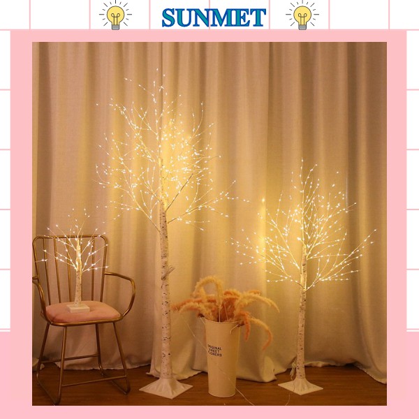 Đèn led trang trí dạng cây dùng pin hoặc usb decor phòng khách nội thất và phòng ngủ sang trọng sunmet b-0022