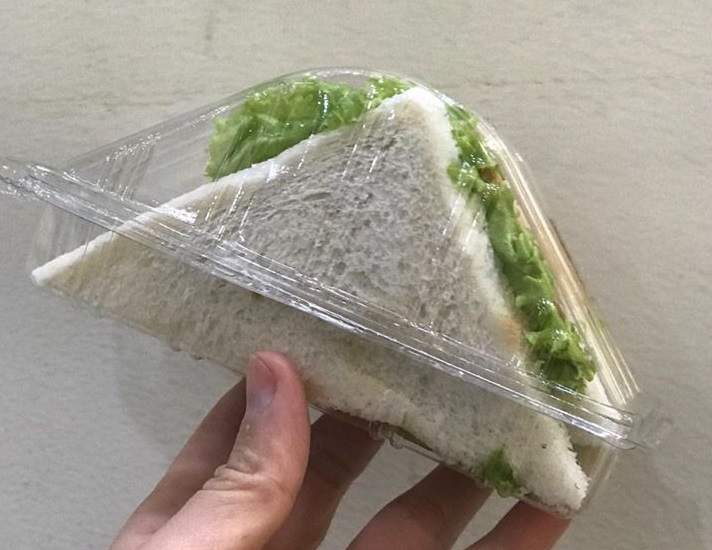 Bộ 50 hộp nhựa đựng bánh sanwich 135 cm x 6 cm cao 7 cm