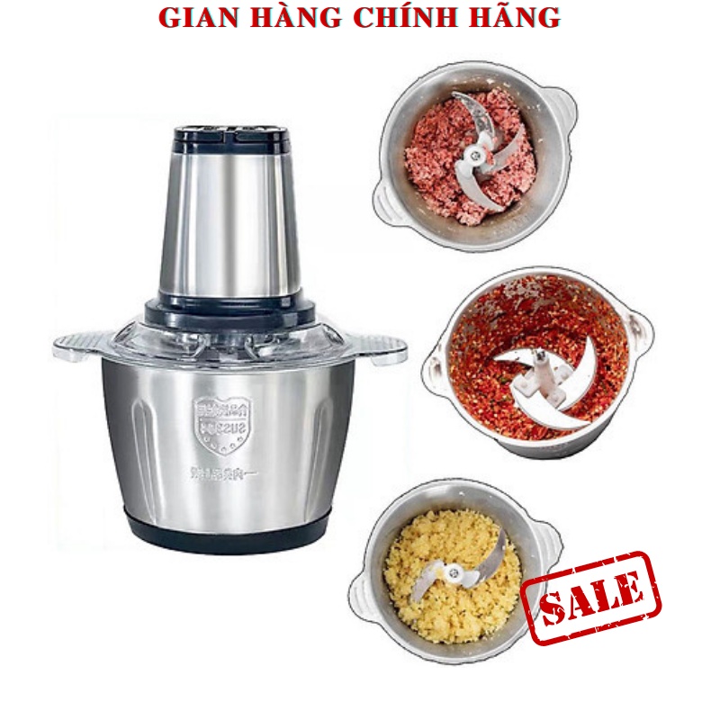 Máy xay thịt đa năng cối inox 304, dung tích 2 lít, công suất 300w | máy xay thịt | máy xay sinh tố