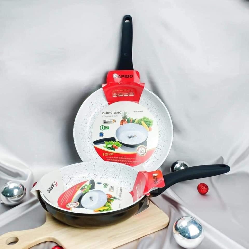 Chảo từ đức rapido - chống dính với 2 lớp men phủ - size: 24cm , 26cm , 28cm , 30cm