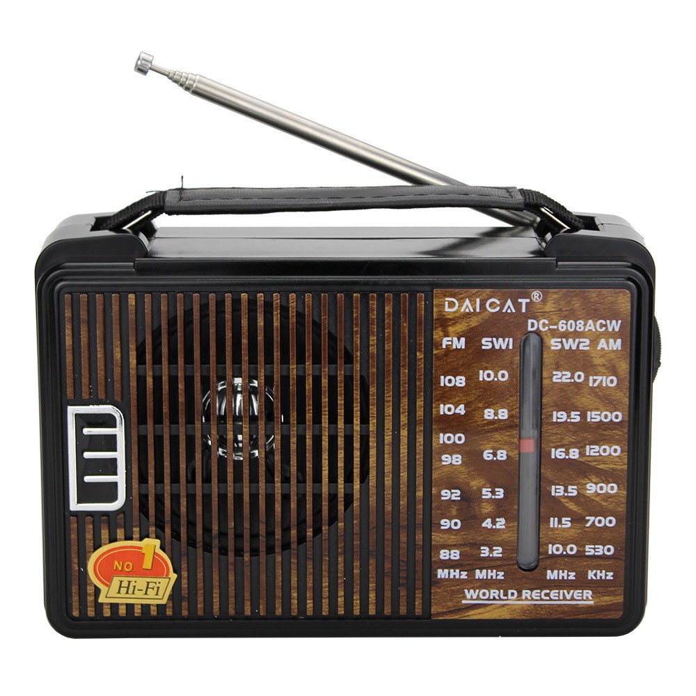 ( Nhập khẩu Đài Loan ) Đài Radio Di Động DAICAT - 608AC Đài radio trực tuyến, di động, bắt đa dạng sóng