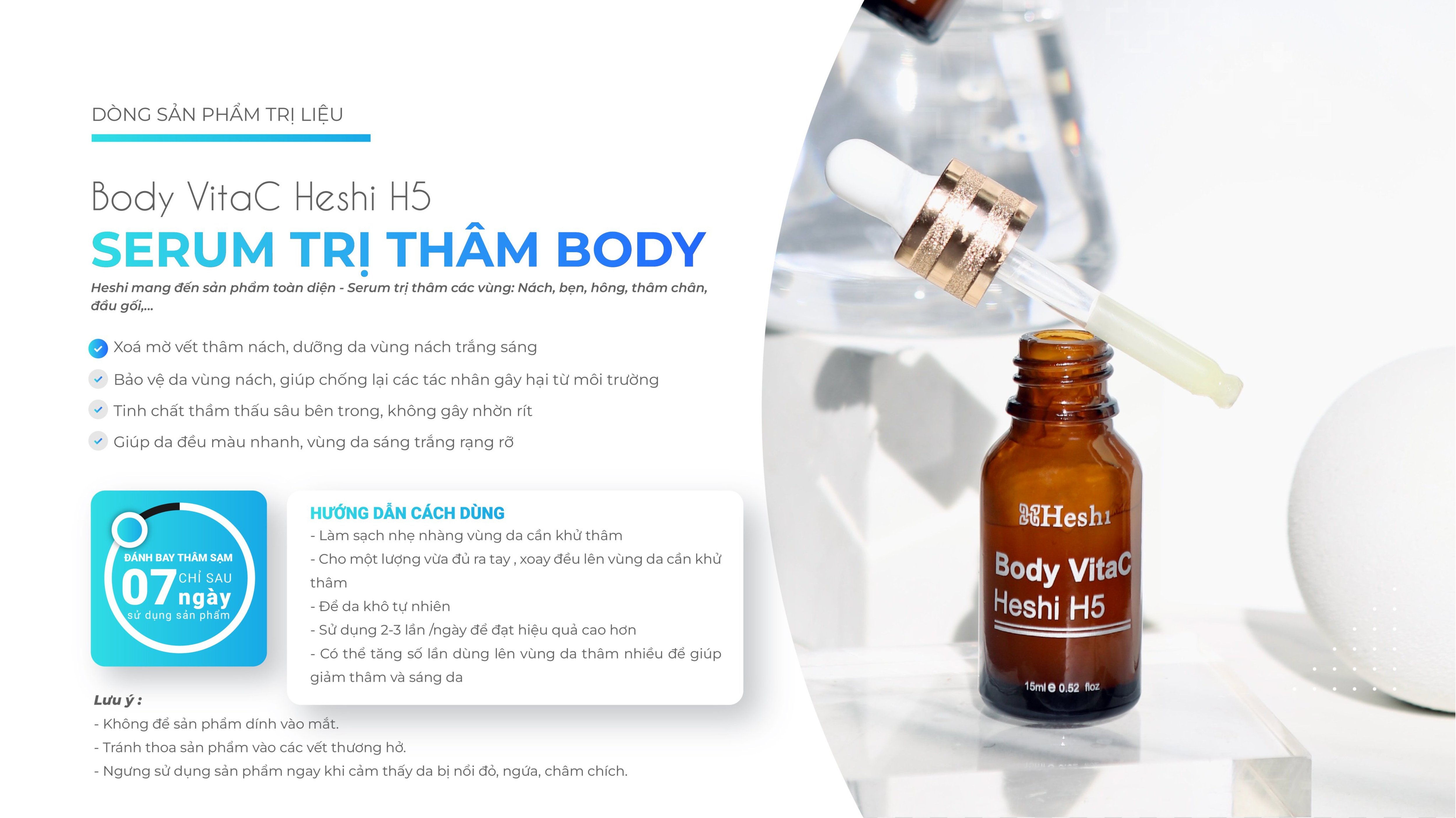 Serum Trị Thâm Nách Body - Heshi H5 Body Vita C