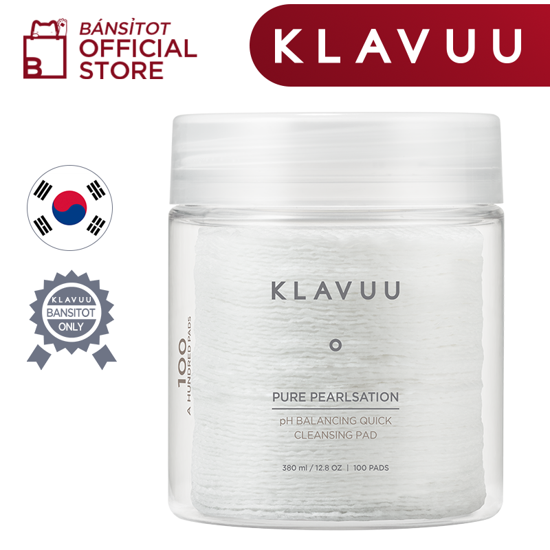 Tẩy trang dạng miếng KLAVUU Pure Pearlsation PH Balancing Quick Cleansing Pad 100pads/50pads (EXP: 08/2023)