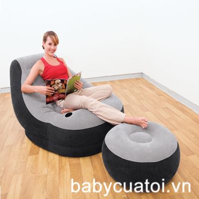 Ghế hơi tựa lưng INTEX 68564 - ghế hơi, giường hơi, nệm hơi cao cấp, ghế dã ngoại-Tặng kèm bơm điện