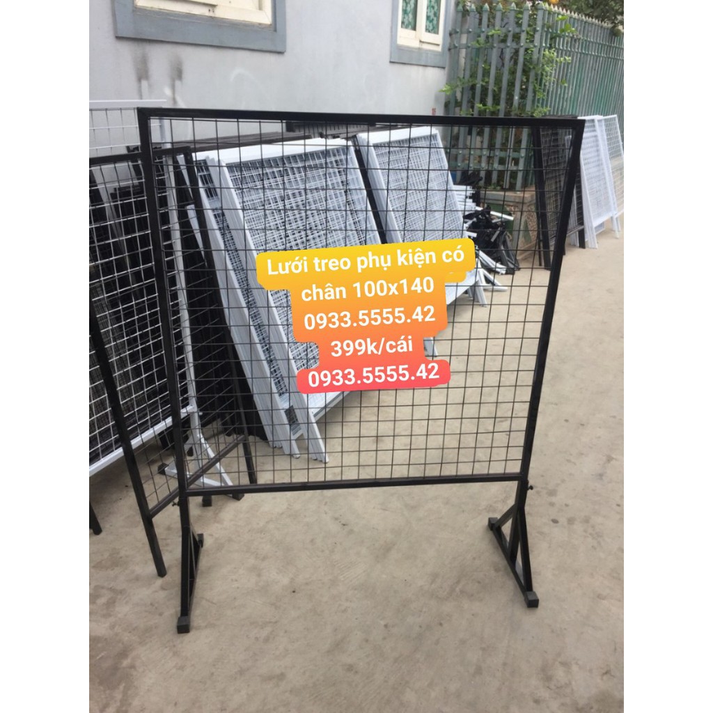 Khung Lưới Có Chân Treo Phụ Kiện 1Mx1M4 Tặng 10 Móc Cài Lưới