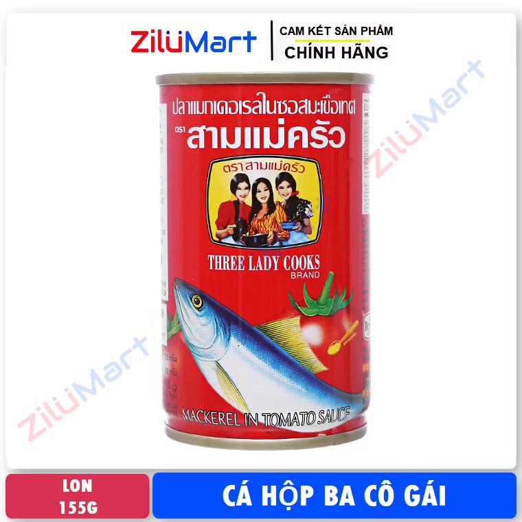 Cá mòi xốt cà chua nắp giật Ba Cô Gái loại 155g