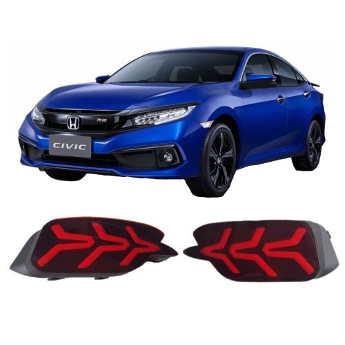 Bộ đèn led phản quang sau xe honda civic 2017-2019