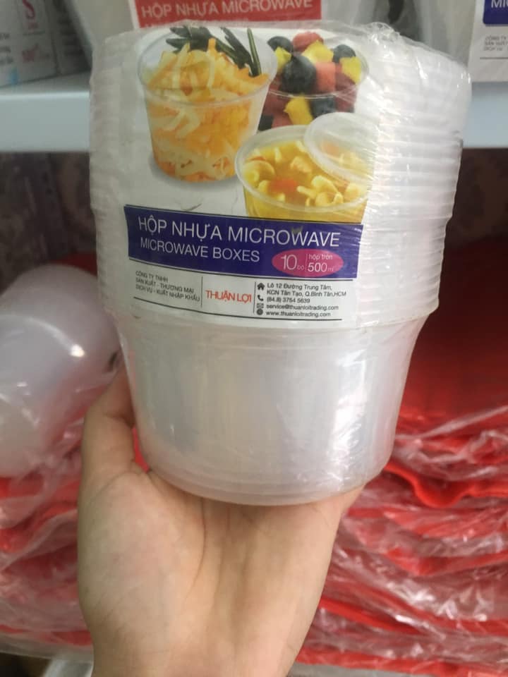 Set Hộp nhựa Microwave tròn 500ml