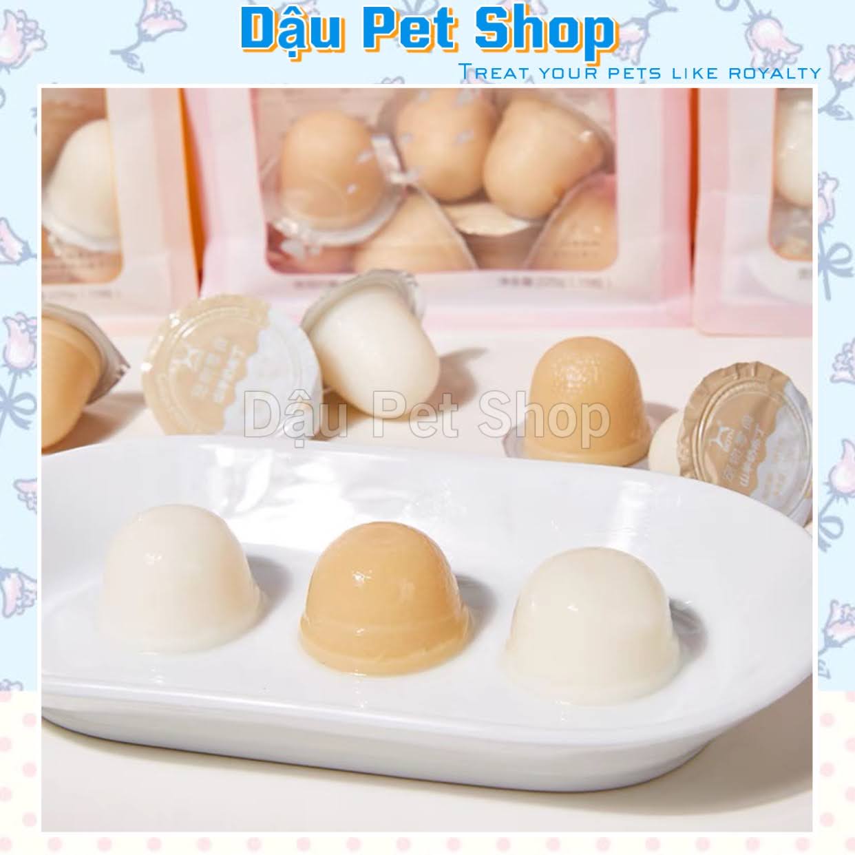 Viên pudding sữa dê cho mèo