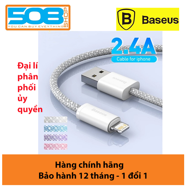 Cáp sạc nhanh IP 2.4A, Cáp sạc nhanh truyền dữ liệu Baseus Dynamic Series Fast Charging Cable 2.4A cho iPhone, iPad