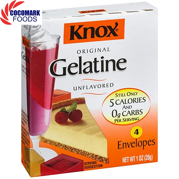 Bột Gelatine Làm Bánh Kẹo Dẻo Thạch hiệu Knox
