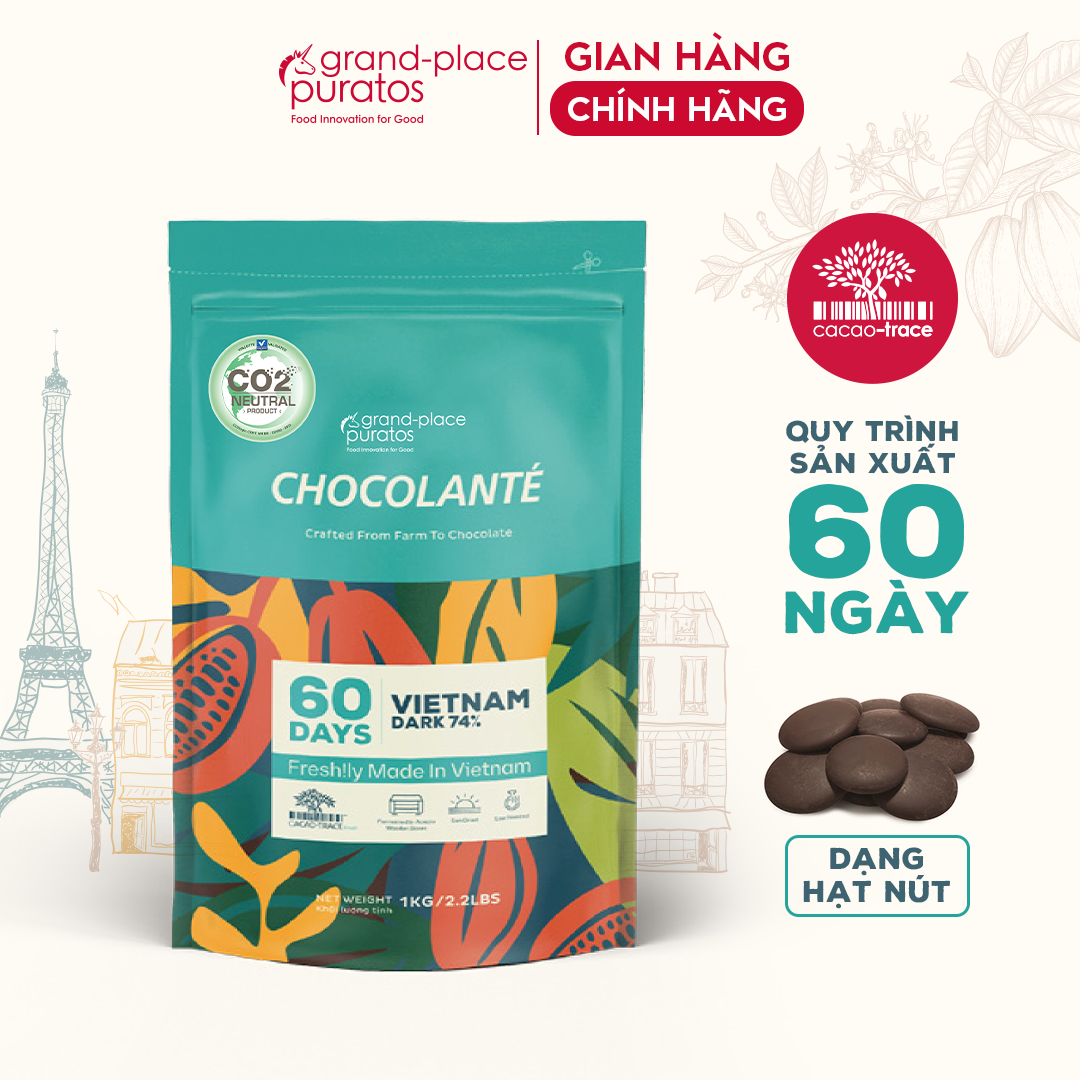 Socola Nguyên Chất Chocolante 60-Days VN Dark 74% Puratos Grand-Place VN