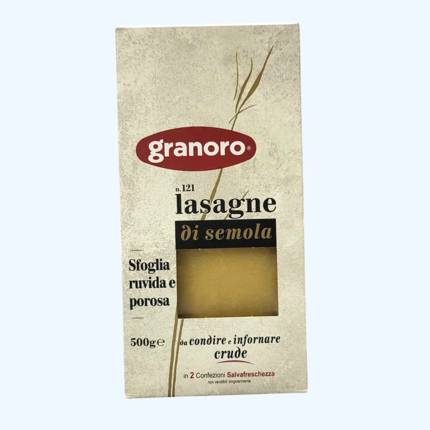 GRANORO -- hộp 500g / số 121 -- MÌ LÁ Ý Durum Wheat Semolina Lasagne