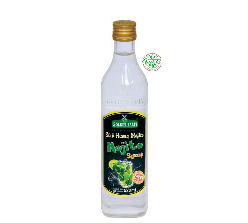 Siro Golden Farm Mojito Chai Thủy Tinh 520ml