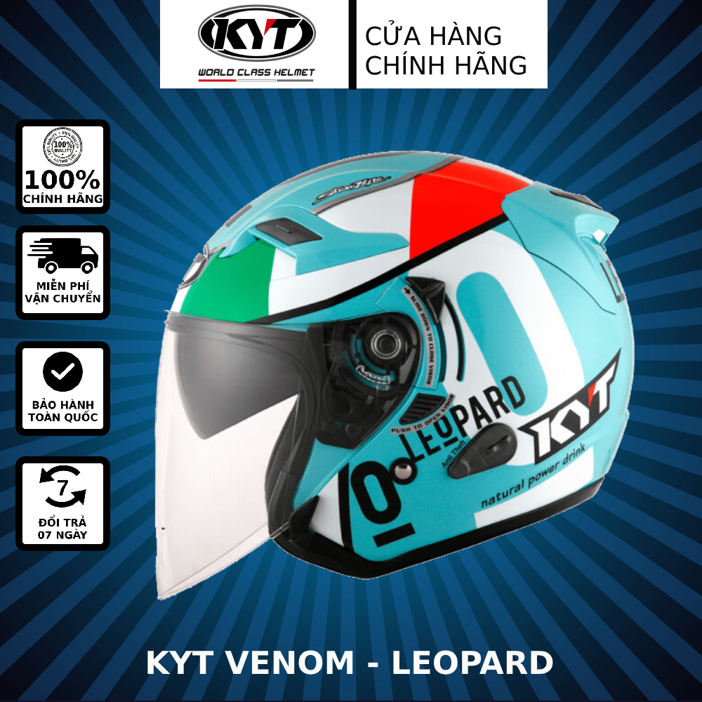 Mũ bảo hiểm KYT Venom - Leopard