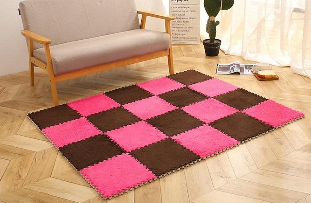 Combo 20 tấm thảm xốp ghép mặt lông 30x30cm