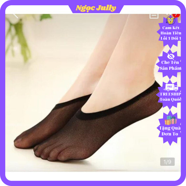Sét 10 Đôi tất hài giấy Lali Hàn Quốc mỏng nhẹ cho mọi lứa tuổi