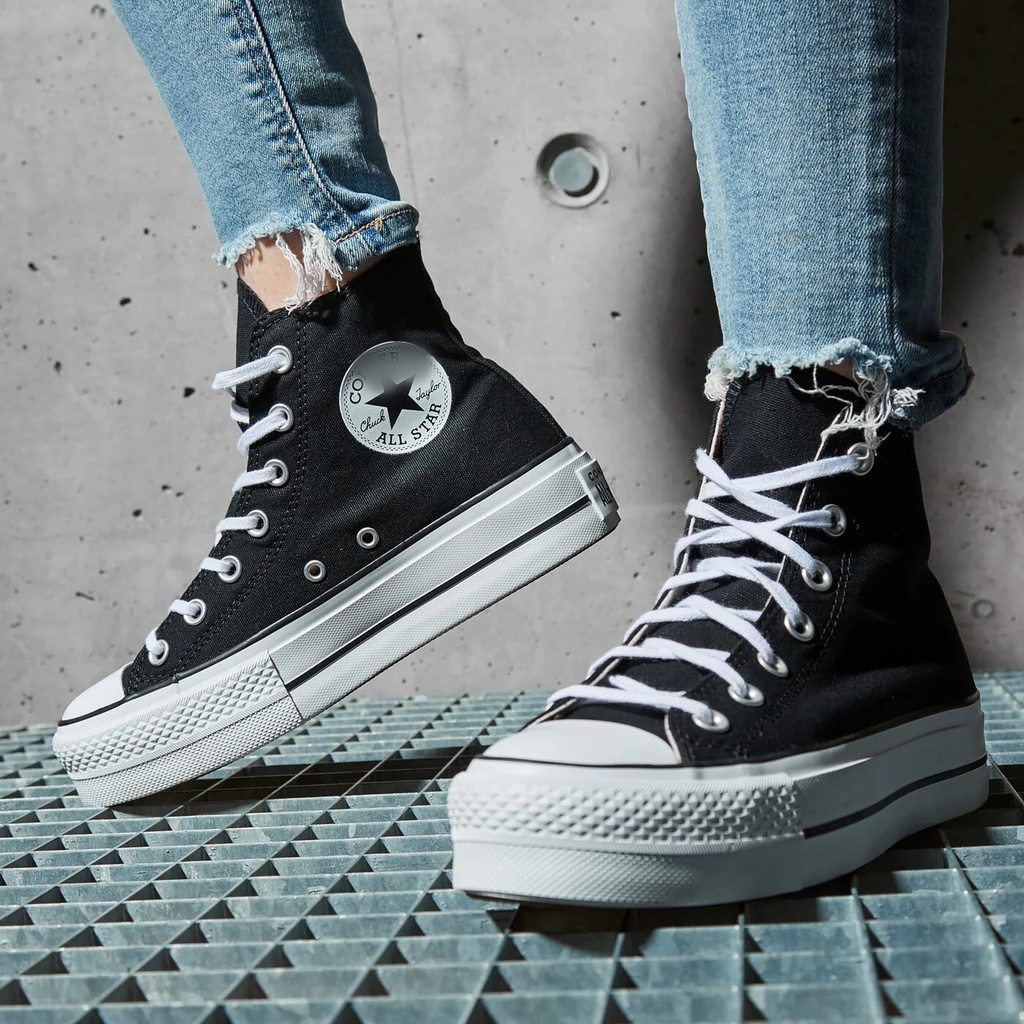 Giày Sneaker Converse Chuck Taylor All Star Canvas Platform High black (  Full box) 