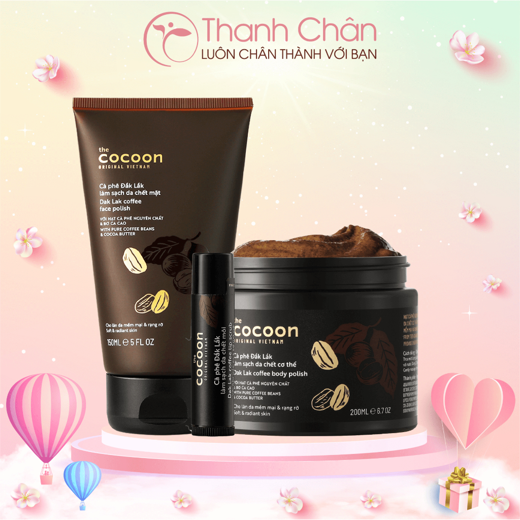 Tẩy da chết cocoon cà phê đắk lắk làm sạch da chết body 200ml