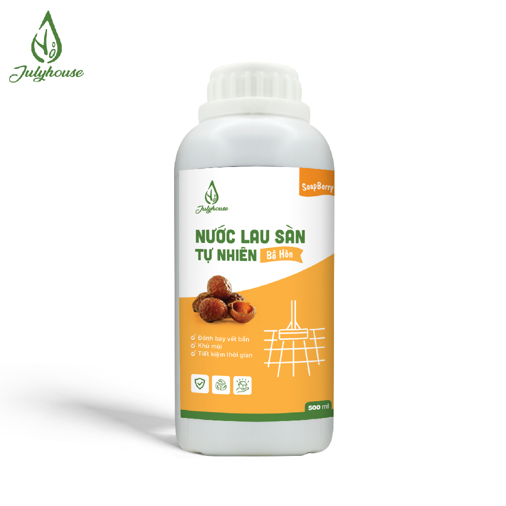 Nước lau sàn tự nhiên chiết xuất từ trái bồ hòn nguyên chất 500ml julyhouse - tt cirino