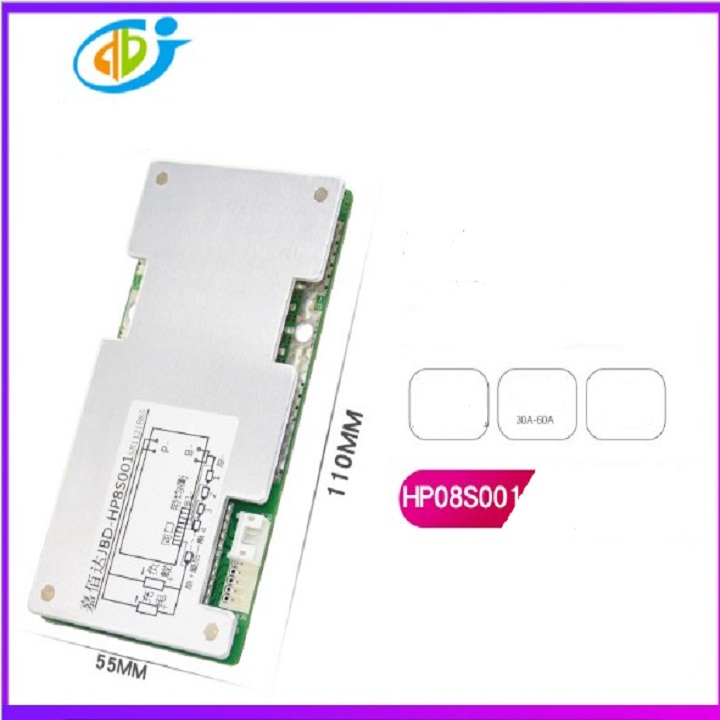 32650, MẠCH BMS BẢO VỆ VÀ CÂN BẰNG XẢ NẠP 24V 8S pin Lithium sắt phốt phát - 8s 24V