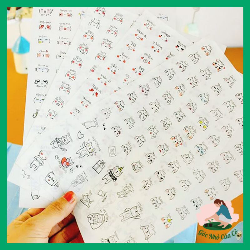 Set 316 sticker cảm xúc biểu cảm phong cách hàn quốc