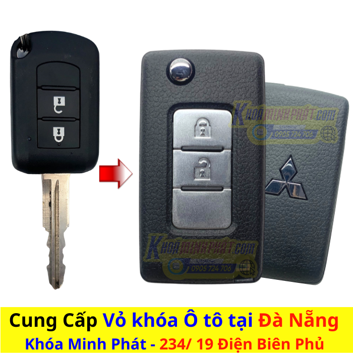 Vỏ độ Chìa khóa xe Mitsubishi Xpander, Attrage, Mirage, Triton, Pajero V55