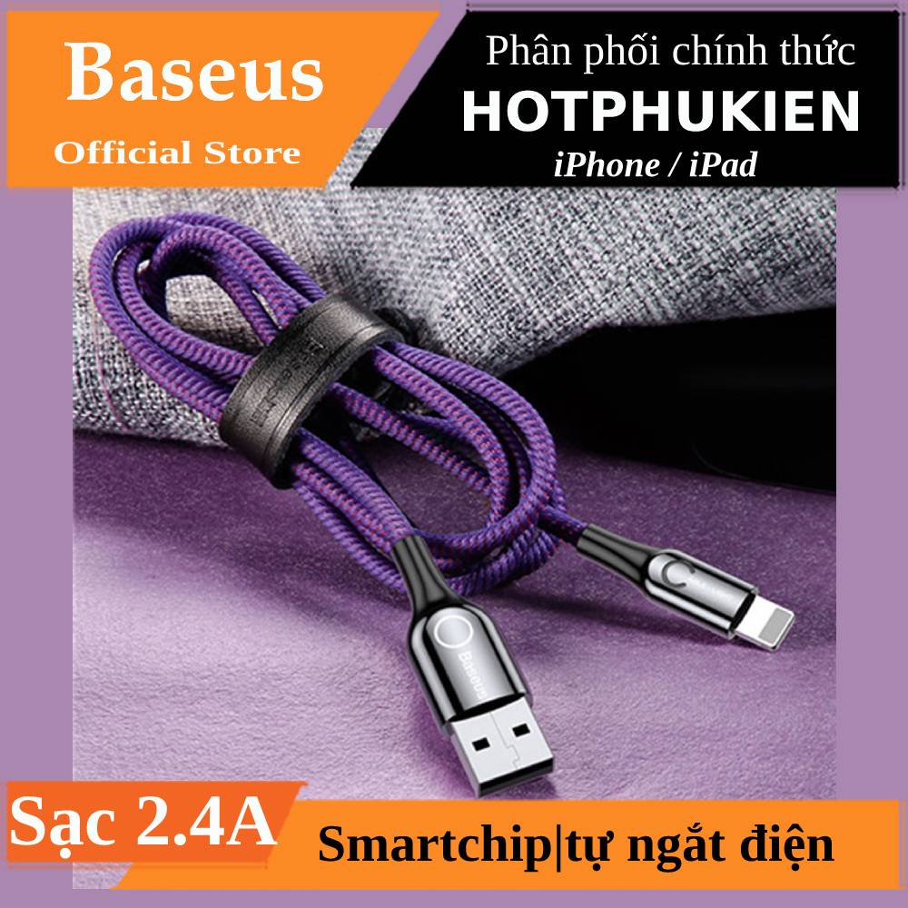 Cáp sạc Lightning tự ngắt thông minh Baseus C Shape Light LV195 cho iPhone / iPad - Phân phối bởi hotphukien